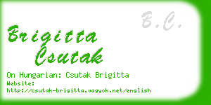 brigitta csutak business card